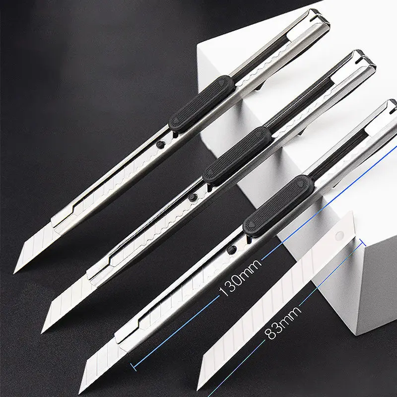 Small stainless steel utility knife portable detachable office supplies metal paper cutter student stationery hand tool knife