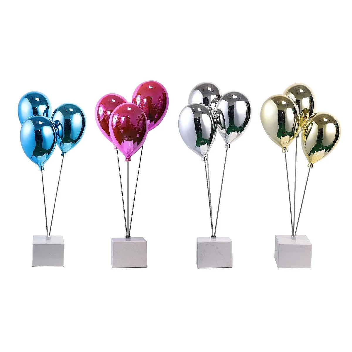 Electroplated Balloon Sculpture Custom Multi-Color Desktop Statue Wedding Party Decor Ornament