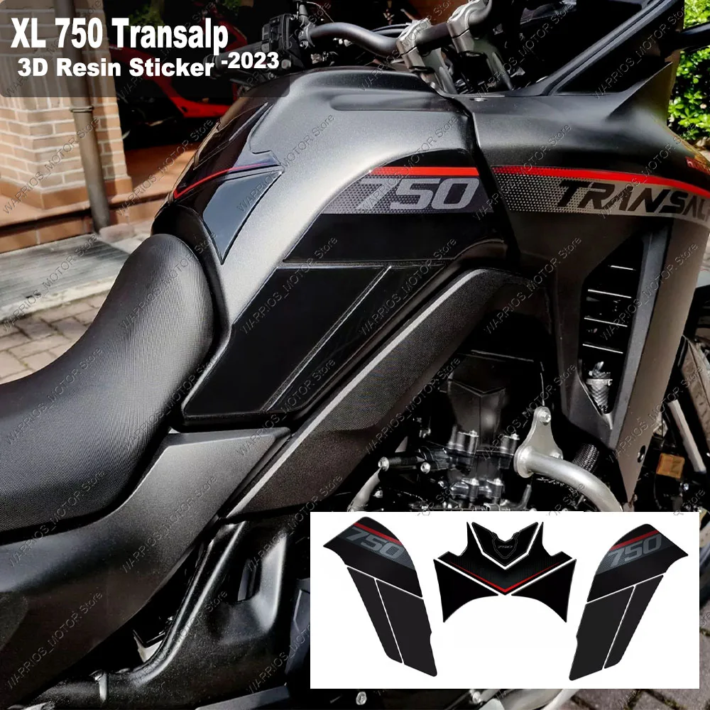 

Для Honda Transalp XL 750 2023 мотоциклетная наклейка на топливный бак водостойкая устойчивая к царапинам 3D Резиновая Защитная Наклейка Комплект