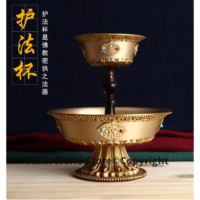 

L # Wholesale Buddhist articles efficacious rite Guardian CUP Nepal Buddhism ceremonies worship HUFA Holy water COPPER Lotus CUP