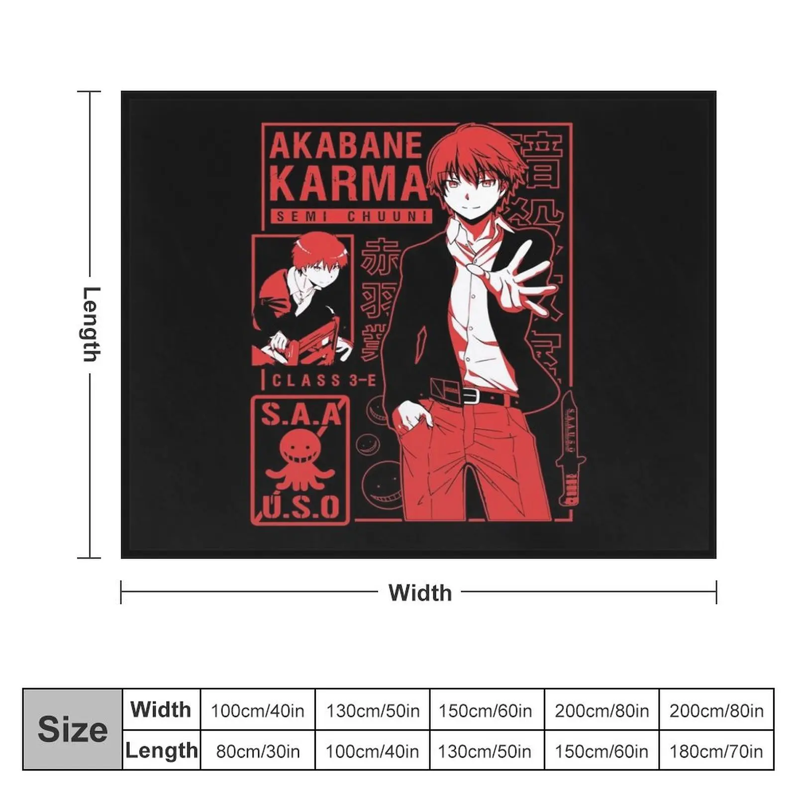 KARMA AKABANE Classic Throw Blanket decorative funny gift Giant Sofa Blankets