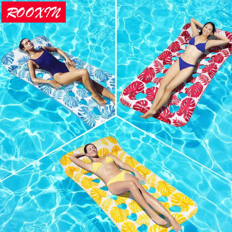 ROOXIN Water Hammock Summer Floating Bed Chair Air For Children Adults Mattress Swimming Pool Beach Inflatable Sleeping Cushion