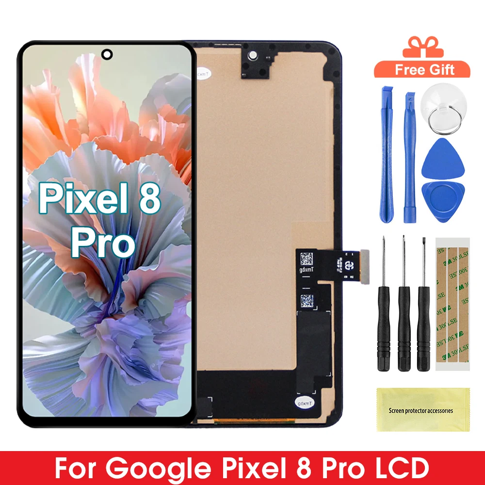 google-ピクセル-8-プロ-lcd-タッチスクリーンデジタイザピクセル-8pro-gc3ve-g1mnw-lcd-ディスプレイ交​​換ディスプレイ-100-テスト済み-﻿