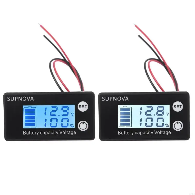 A2UD Lead Acid Lithium LiFePO4 Battery Capacity Indicator for DC 7V-68V Car Motorcycle Voltmeter Voltage Gauge 12V 24V 48V