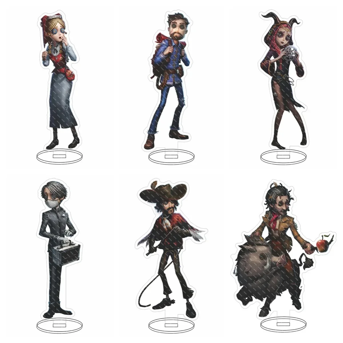 

HOT game Anime Identity V DIY Stand Acrylic Game Figure Lucky Guy Reznik Emma Woods Helena Adams Model Plate Desk Decor Toy Doll