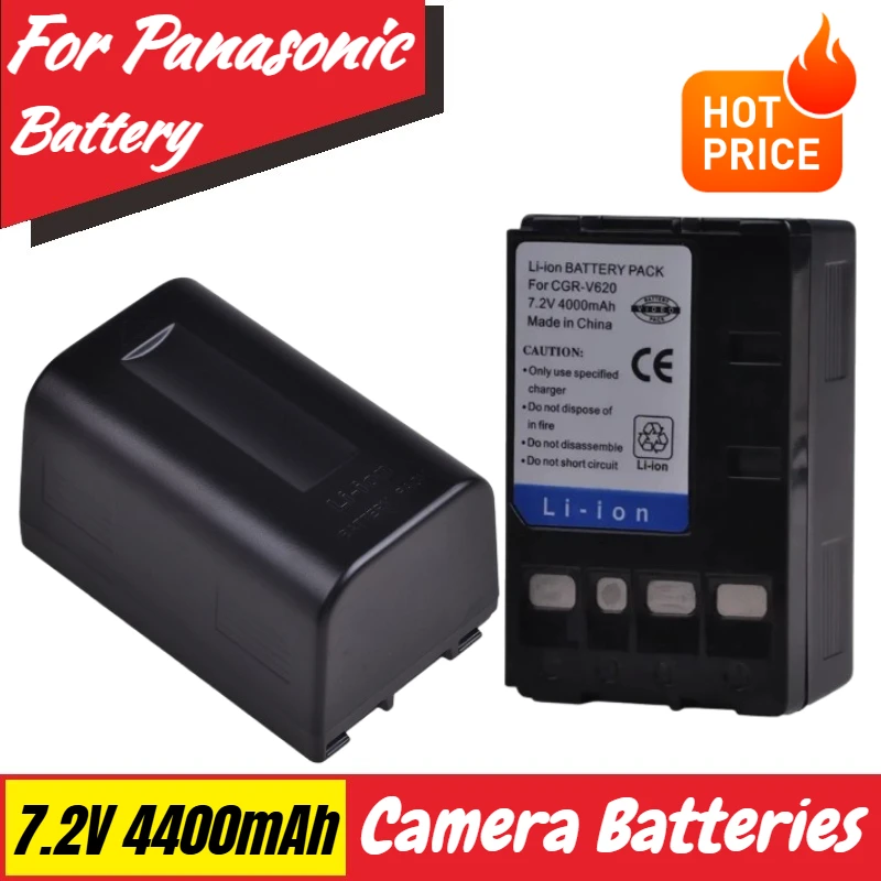 

7.2V 4000mAh CGR-V620 CGR V620 CGR-V14S for Panasonic NV-RX14 NV-RX18 NV-RX24 NV-RX27 Camera Batteries