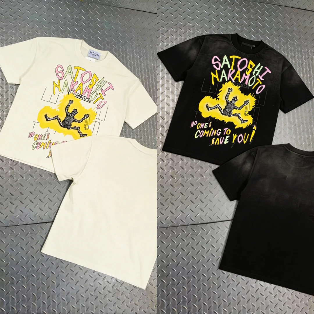 Y2K Vintage Men Satoshi Nakamoto T Shirt Summer Streetwear Tee Fast Delivery
