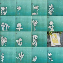 Flower Metal Cutting Dies Stencil Scrapbooking Diy Album Stamp Paper Card Embossing Decor Craft Knife Mould