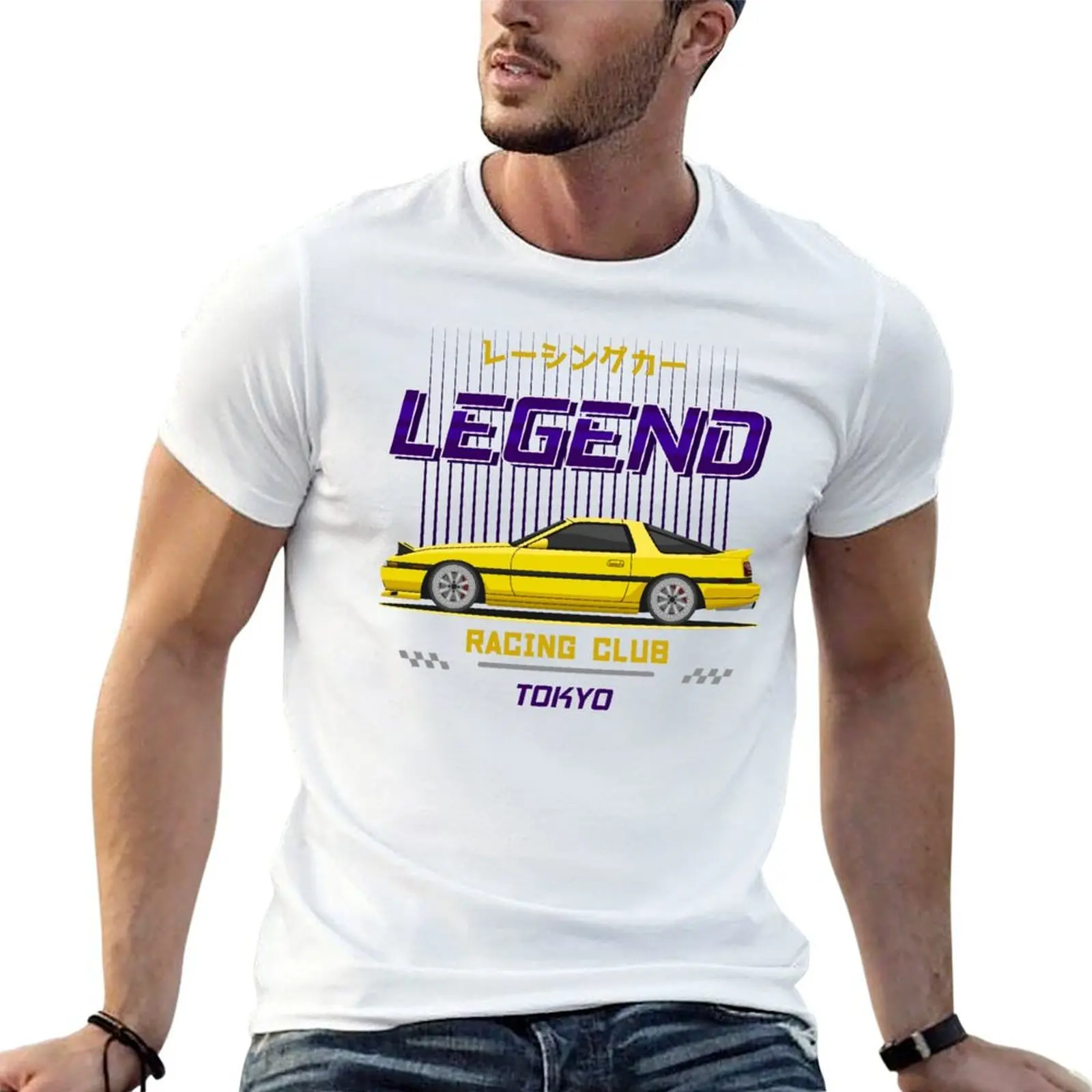 

Midnight Racer Yellow MK3 A70 JDM T-Shirt cotton t shirts high quality t shirts for man cotton T-Shirt