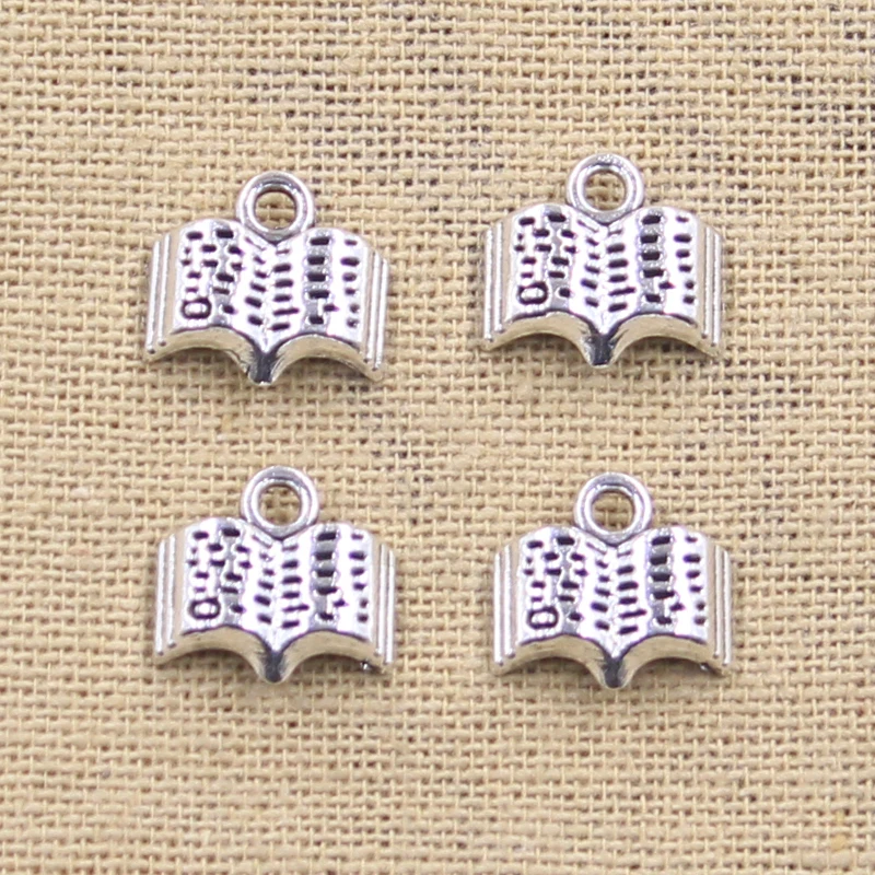 15 개 매력 오픈 성경 책 12x11mm 골동품 만들 - Vintage Fashion Books 리뷰 및 가격