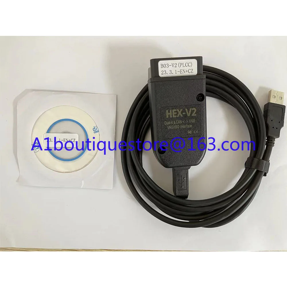 HEX V2 VAGCOM V22.10 V23.3 VCDS 5053 AT162+FT232 Multilingue 5054