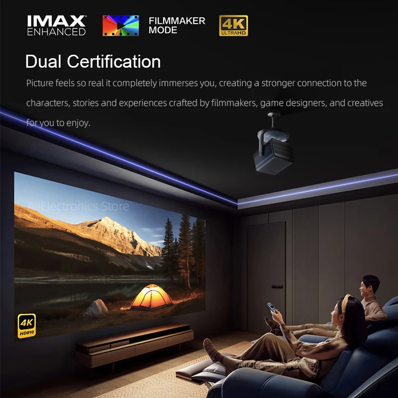 Vidda C2 RGB Triple Color Laser 4K Projector 3840x2160 Video 3D Beamer Android Cinema For Home Theater 240Hz Refresh Rate