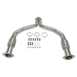 Stainless Steel X/Y-Pipe/Downpipe Exhaust Flex Piping For 370Z Z34/G37 V36 VQ37VHR 08-16