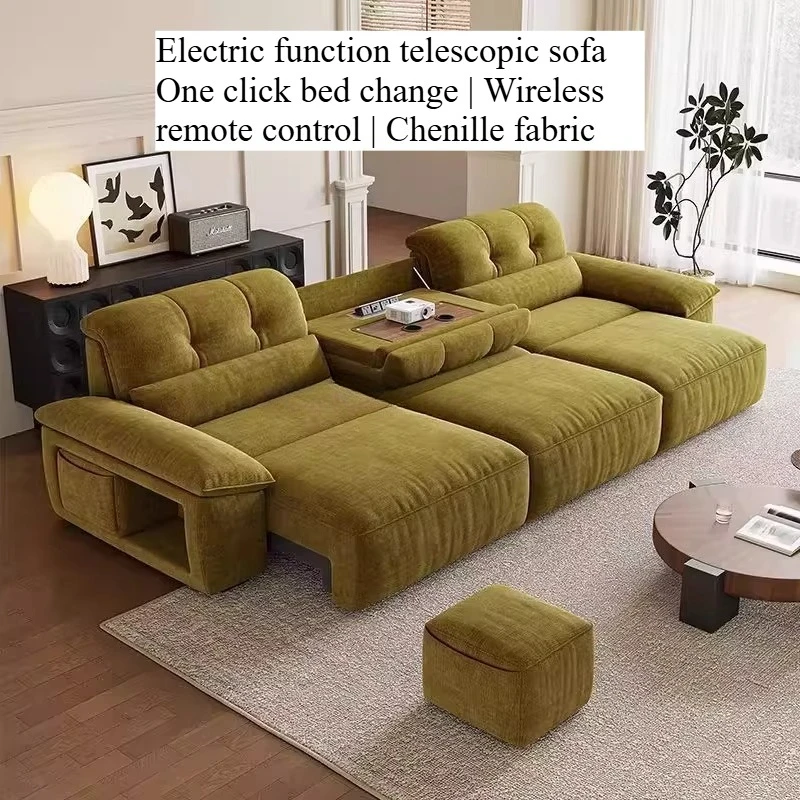 

Lazy Filler Sofa Foot Stool Multifunctional Chaise Longue Sofas Retractable Base And Frame Wooden Set Furniture Decoration