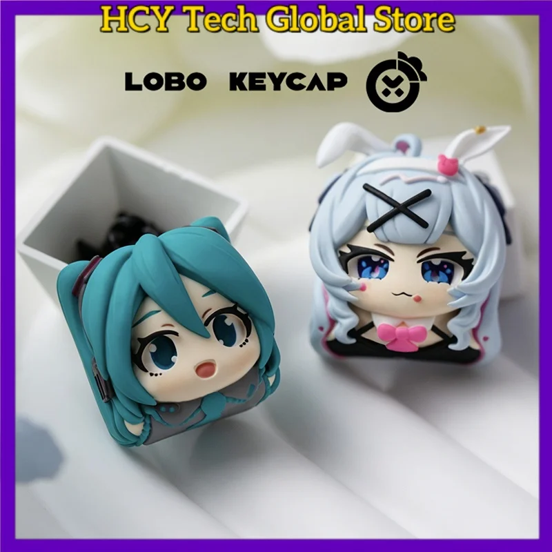 HCY Rabbit Hole Theme Mechanical Keyboard Resin Custom Cute Keycaps PC Gaming Keyboard Accessories Creativity Gift Collection