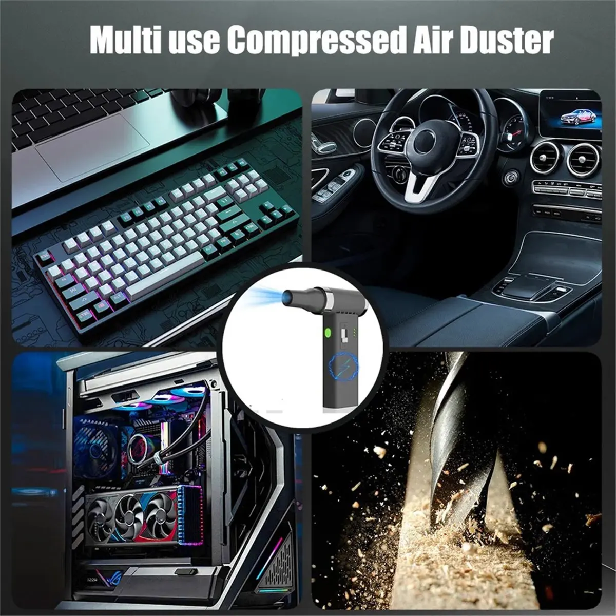 

Жестокий бесщеточный вентилятор на 100 000 об/мин, портативный ручной турбовентилятор, способствуется для очистки пыли и листьев, барбекю и зажигания