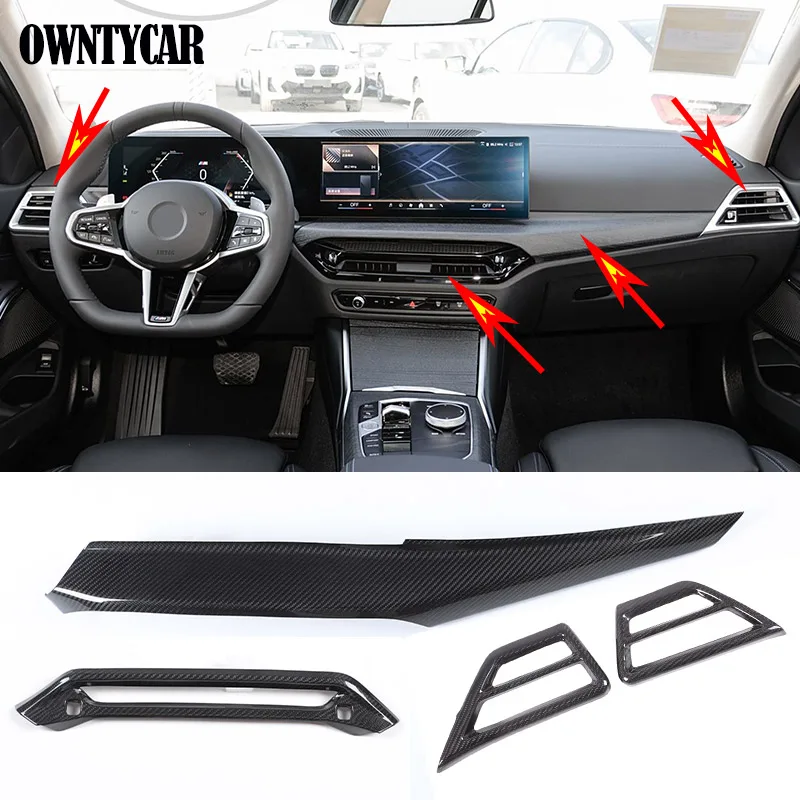 

Накладка на центральную консоль и воздуховоды из настоящего карбона для BMW 3, 4 серии, M3 G80, G81, M4 G82, G83, G42, G20, G22, G23, G26 2025+