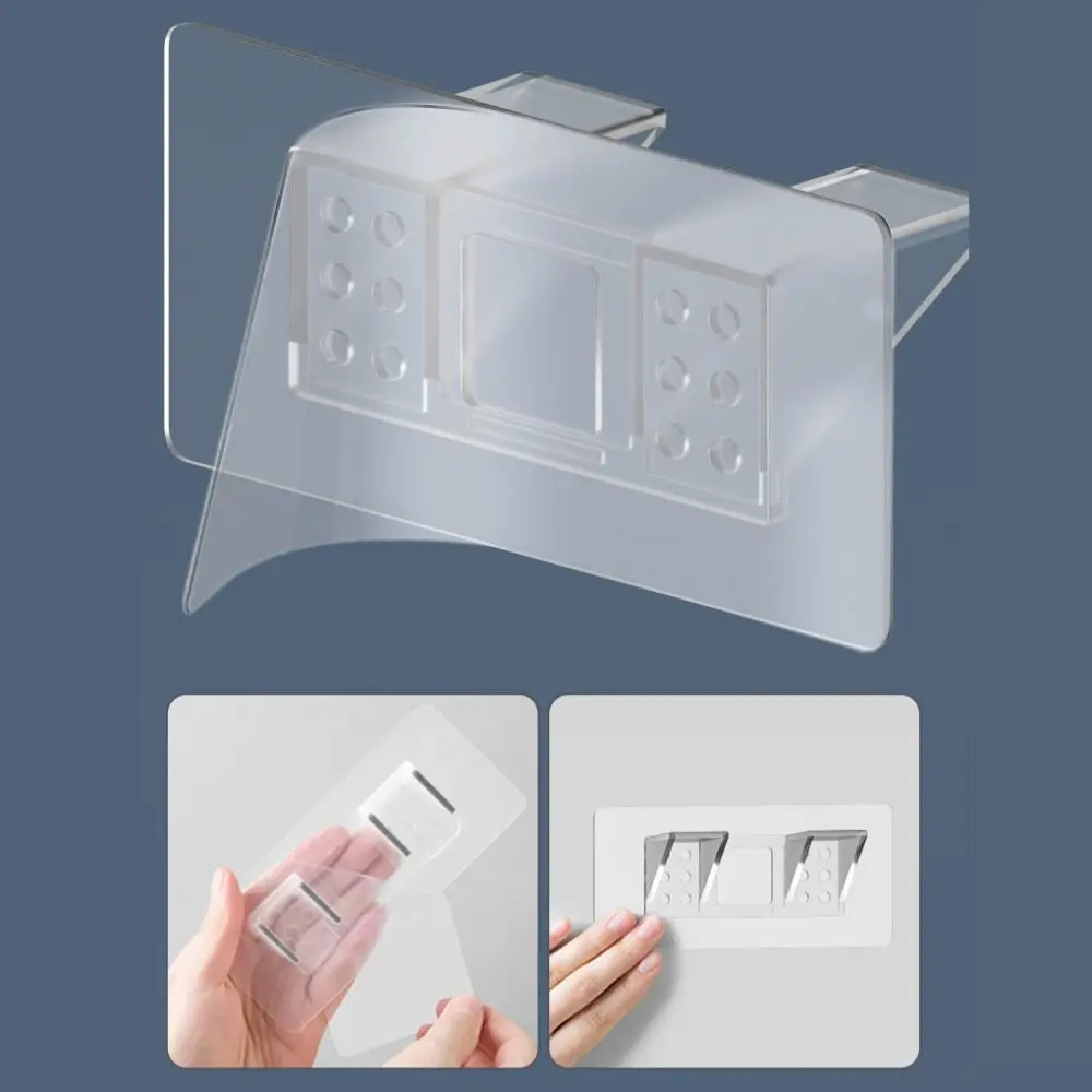 

6Pcs Plastic Wardrobe Partition Bracket High Load-bearing Transparent Triangular Bracket Self Adhesive Layer Organizer