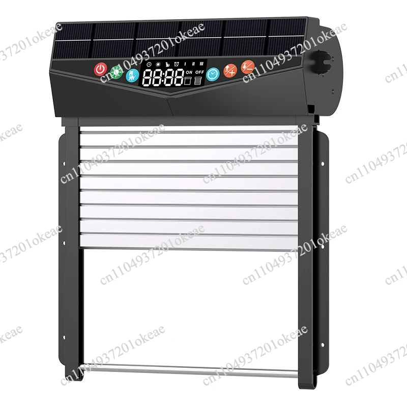 Solar chicken coop door automatic rolling shutter intelligent remote control pet door