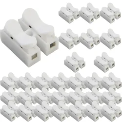 30Pcs CH2 Spring Connector Quick Wire Cable Lock Wire Terminal Light Connection Clamp Terminal Block LED Electrical Equipment