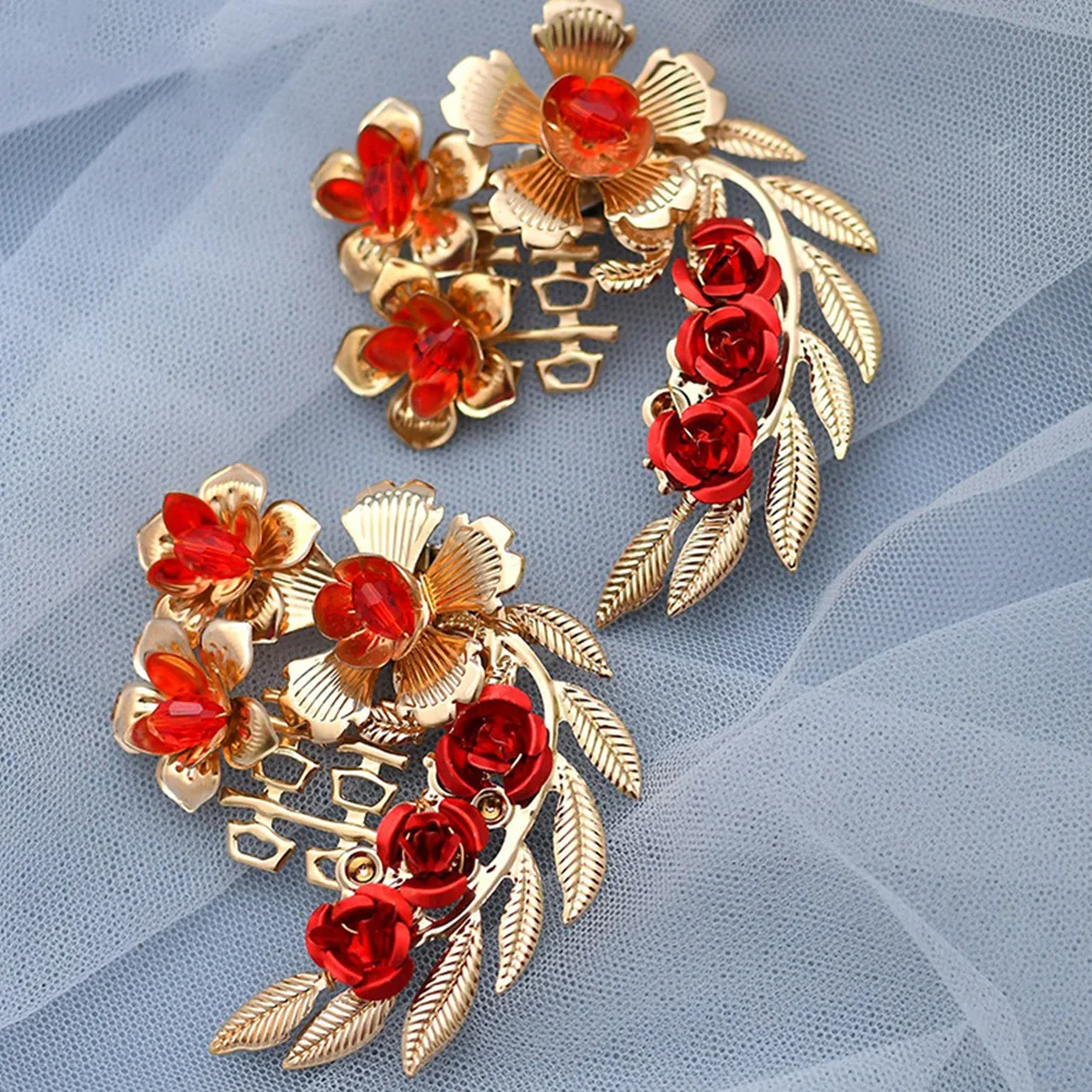 

1 Pair Detachable Shoe Flowers Elegant Crystal Rhinestone Clips For Bridal Wedding Party Shoe Buckle Decorations Accessory