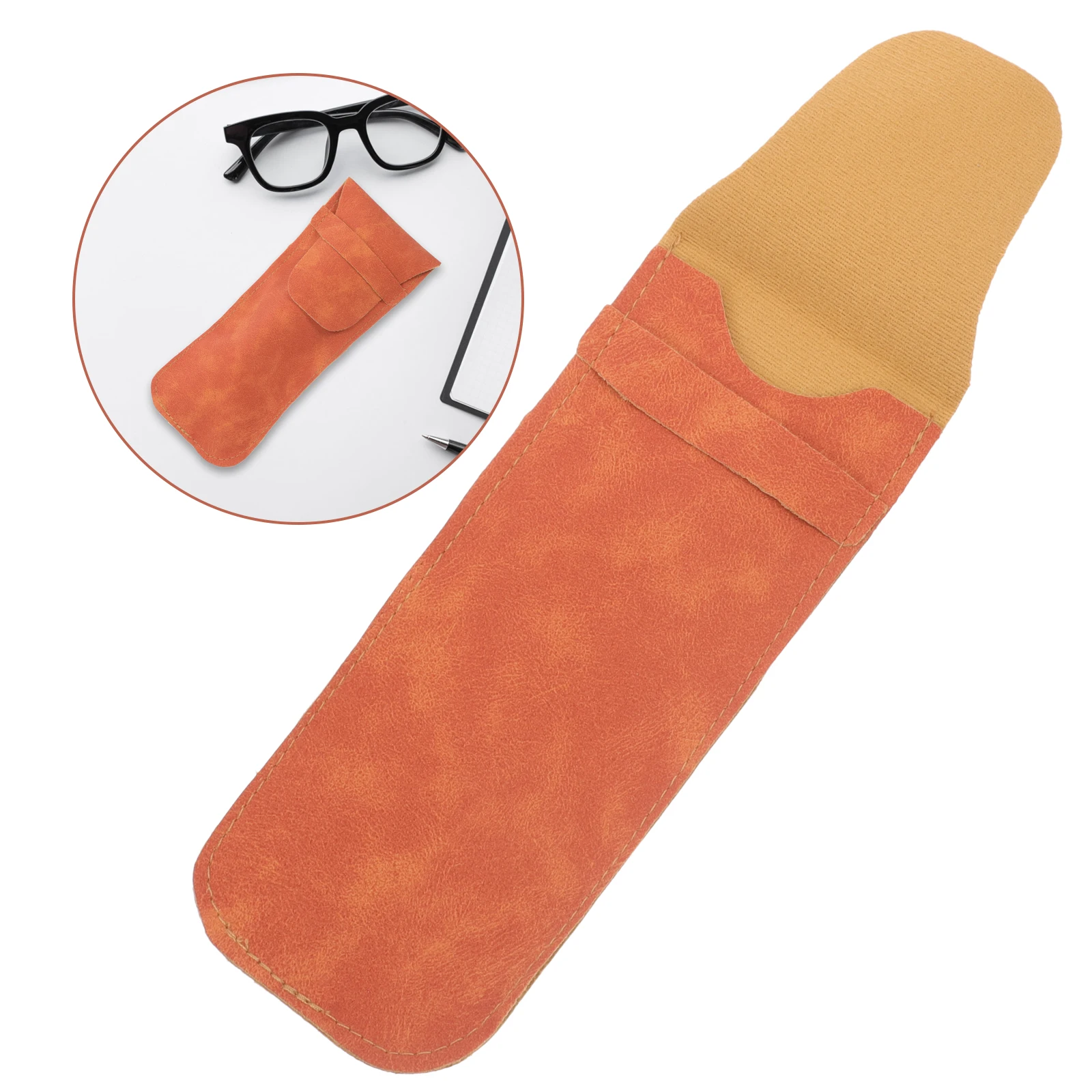 

Soft Anti wear Glasses Cover Brown Lid for Men Women Sunglasses Eyeglasses Reading Pouch Portable Travel Case Storage