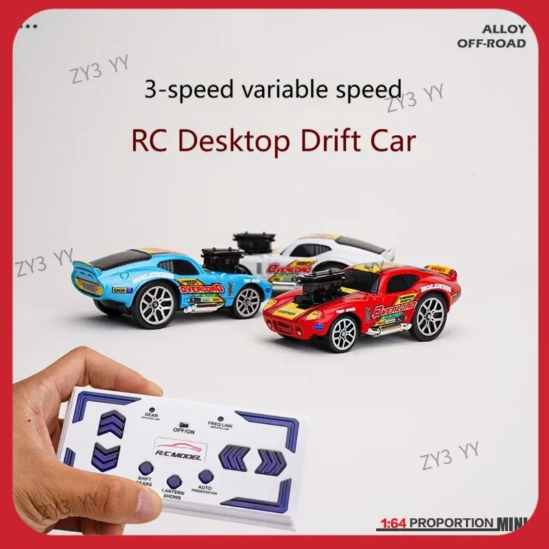 2026 Product 1: 64 Remote Control Car 2.4G Charging Alloy Drift Car Desktop Mini Simulation Retro Racing Toy Boy Festival Gift