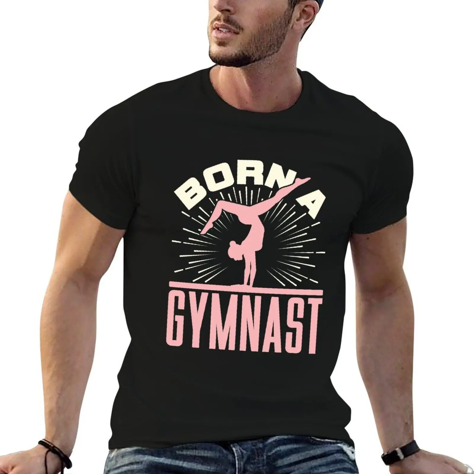 Born A Gymnast Gymnastics Girls T-Shirt vintage anime shirt animal prinfor boys sweat shirts, men