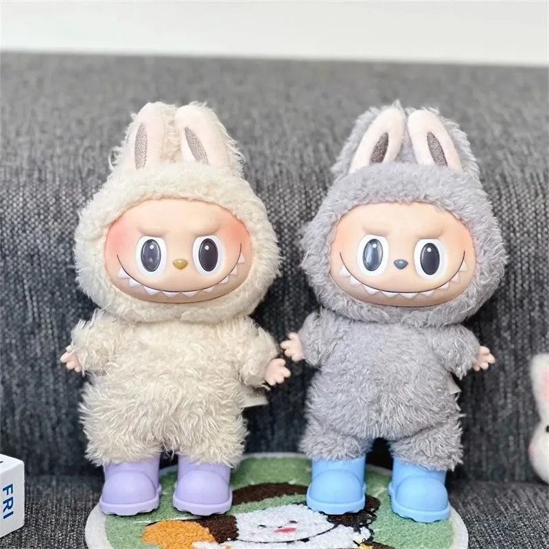 17 cm Labubu Pop Schoenen Kleur V1 V2 Labubu Pop Laarzen Leuke Laarzen Accessoires Casual Schoenen voor Speeltijd