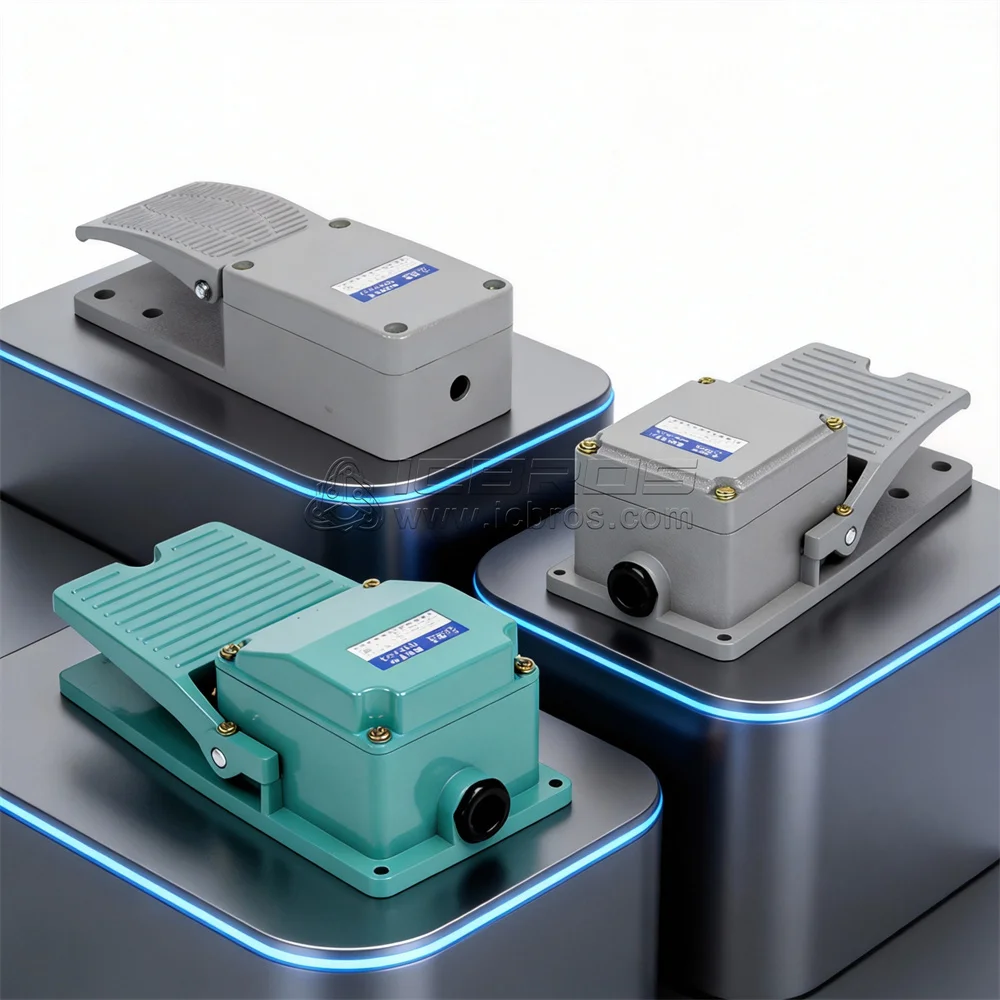 TFS-402 LT-3 YDT1-17 Foot Switch Treadle Pedal Aluminum Metal Shell Self Resetting Machine Tool Momentary Power Controller