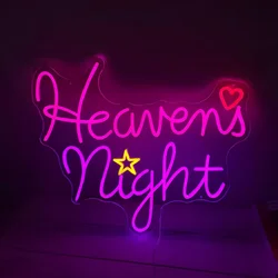 Heavens Night Neon Signs Game Room Decor Bedroom Hanging Night Lamp Party Holiday Cool Gift Neon Acrylic Decoration Sign