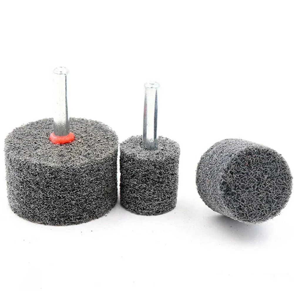 Rotary Tools Grinding Head 20-50mm 20/25/30/40/50mm 6mm Shank For Drill Grinder Gray Nylon Fiber Polishing Wheel Power Tools