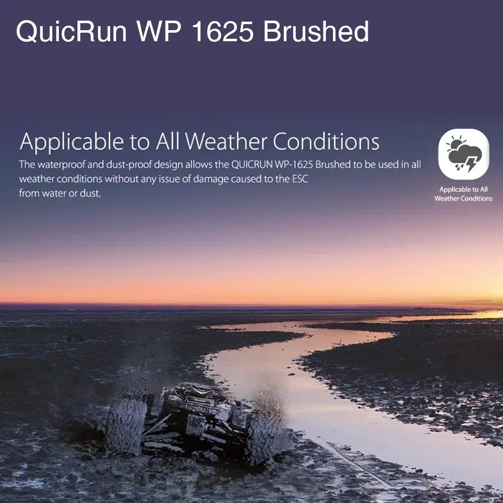 Hobbywing QuicRun WP-1625 Bürstengebundener Wasserdichter ESC 25A für 1/16 1/18 RC Offroad Crawler Auto – Detail 3
