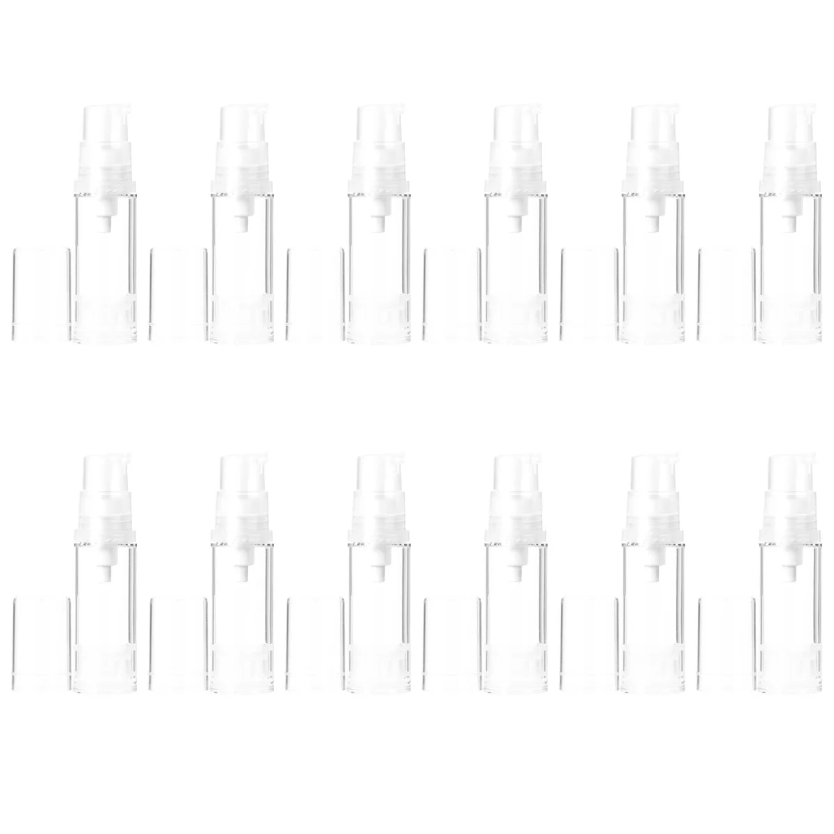 

12Pcs Press Vacuum Sub Bottles High Sealing Performance Transparent Travel Storage Container for Lotion Shampoo Makeup