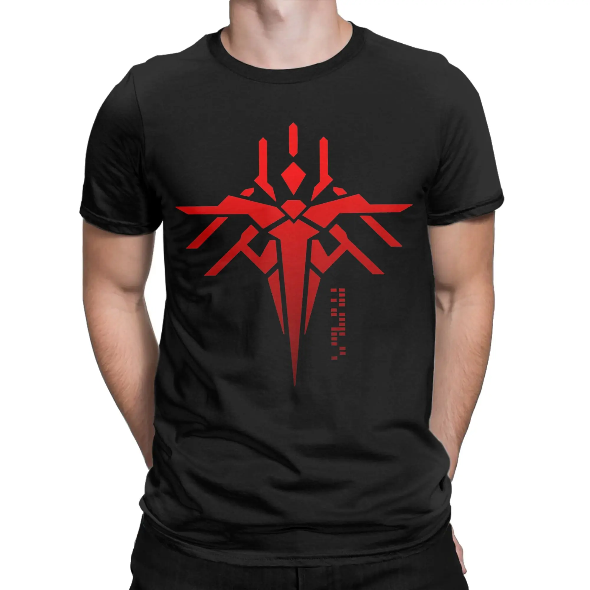 Men's DS2 Death Stranding Game Ghost Mech Logo Red T-Shirts  100 Cotton Clothes Summer Vintage Short Sleeves T-Shirt