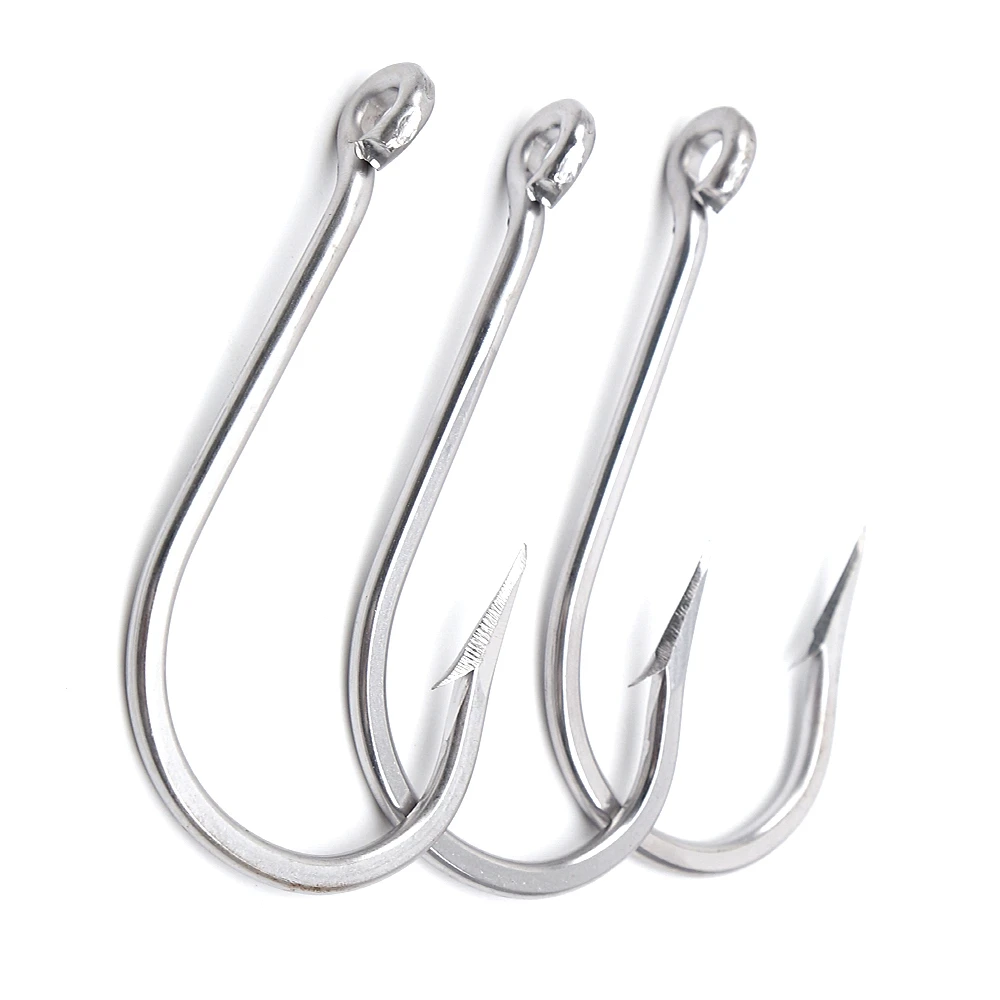 مصنع 4/0-12/0 خطافات صيد الأسماك البحرية من الفولاذ المقاوم للصدأ خطاف التونة لعبة كبيرة خطافات صيد الأسماك #2