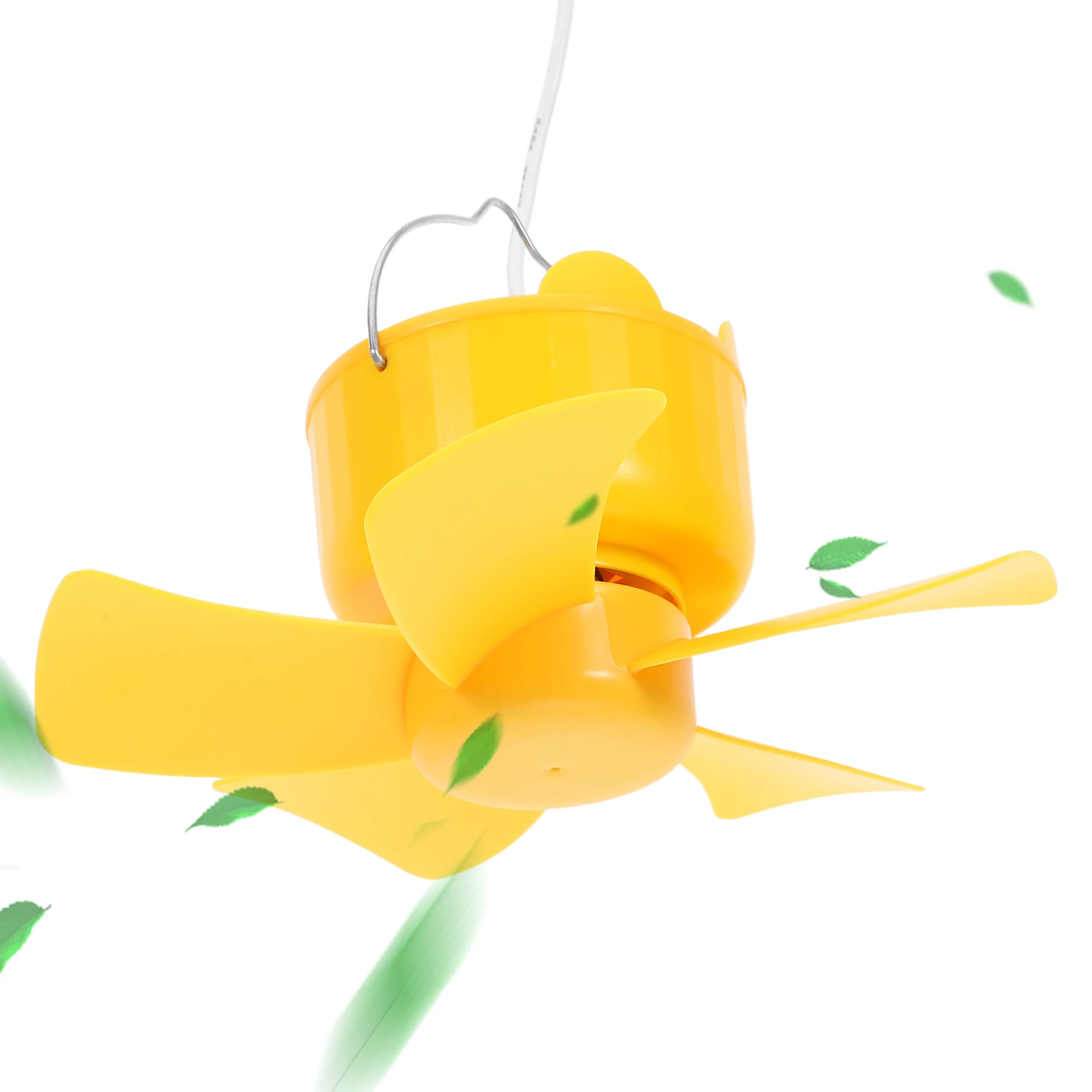 

Small Bed Mini Ceiling Silent Dorm Portable Timer Beach Camping Tent Fan For Bedroom Travel Small Fan Room Cooling Yellow