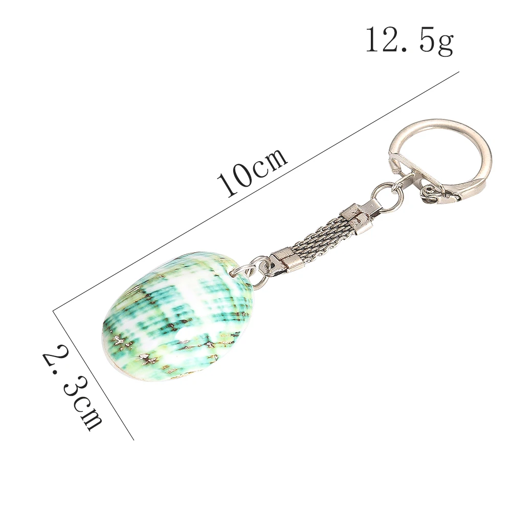 Böhmen Stil Muschel Schlüssel ringe für Frauen exquisite Tasche Auto Schlüssel ring Anhänger Ornamente Meer Souvenir Modeschmuck Geschenke – Detail 3