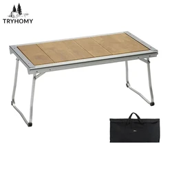 Tryhomy tavolo in lega di alluminio tavolo pieghevole da campeggio combinazione Barbecue tavolo IGT tavolo da Picnic portatile per Barbecue all'aperto nuovo