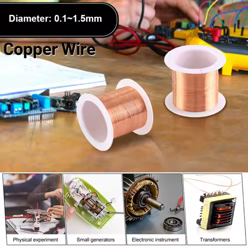 1-3Rolls 50g Copper Wire 0.1~1.5mm Cable Copper Wire Magnet Wire copper lacquer wire Enameled Copper Winding Wire - Image 5