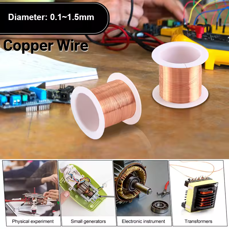 1-3Rolls 50g Copper Wire 0.1~1.5mm Cable Copper Wire Magnet Wire copper lacquer wire Enameled Copper Winding Wire - Image 5