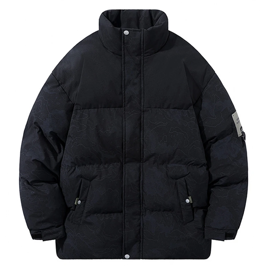 Winter Camouflage Parkas Men 8XL Plus Size Padded Jacket Coat Male Fashion Casual Stand Collar Parkas Patchwork Jackets