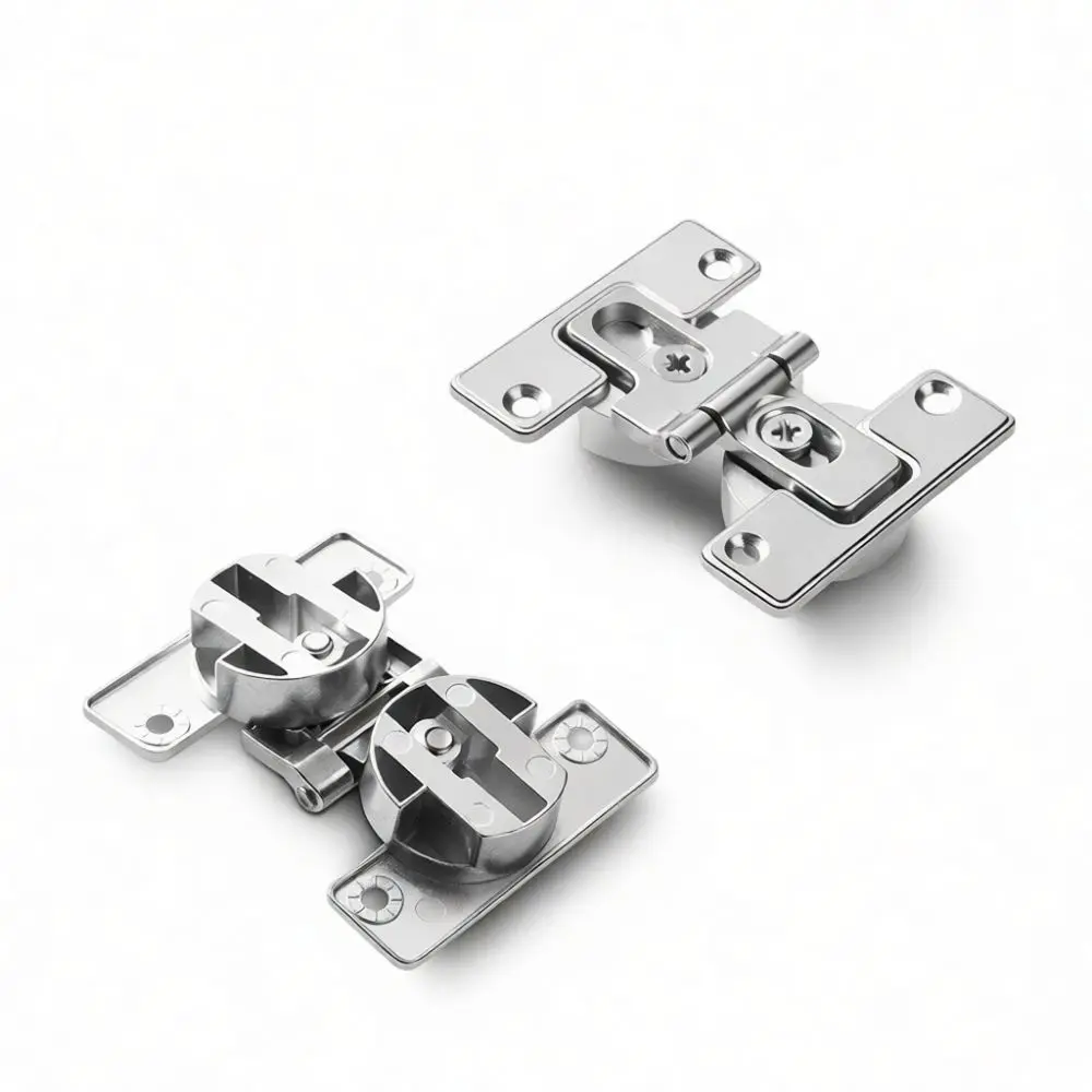 For HITE Double Cup Furniture Hinge Zinc Alloy Folding Door Hardware 180 Degree Flat Opening Without Spring Smooth Cabinet Hinge
