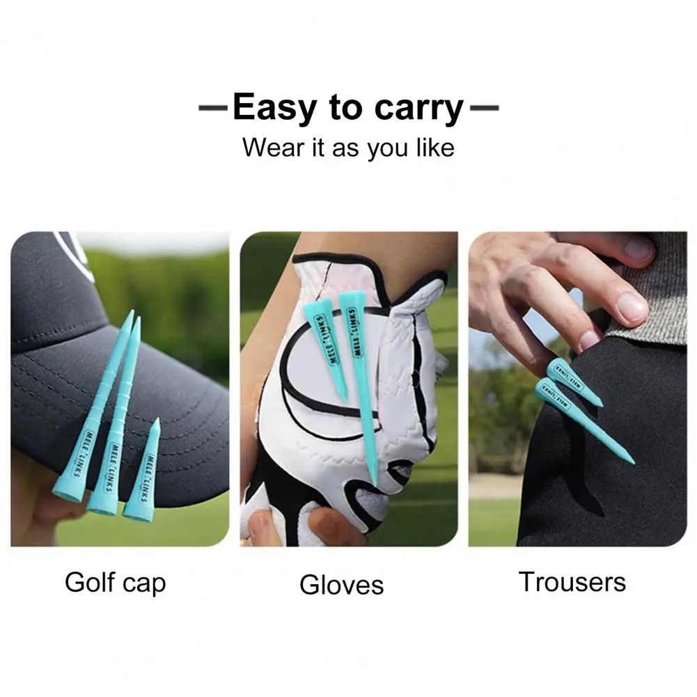 

Beginner Golfer Tees Professional Golfer Accessory Height Adjustable Extra Thick Plastic Golf Tees Portable Clip for Compact