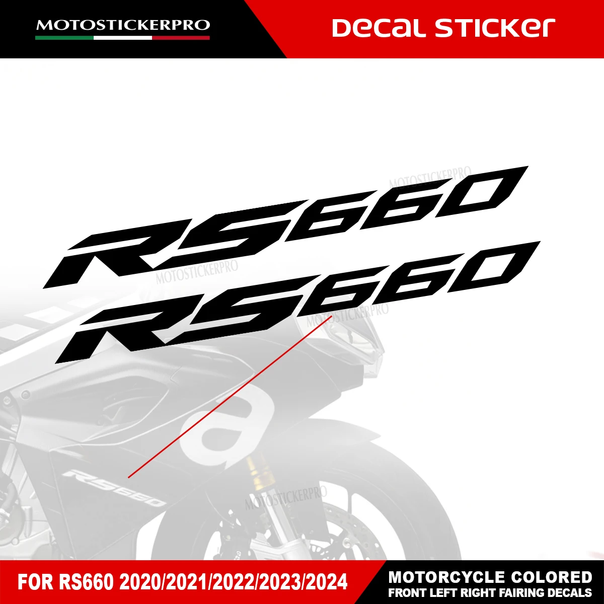 Multi Color Optional Motorcycle Side Panel RS660 Graphic Logo Stickers Waterproof Vinyl Fairing Decals Fit Aprilia RS660 20-24