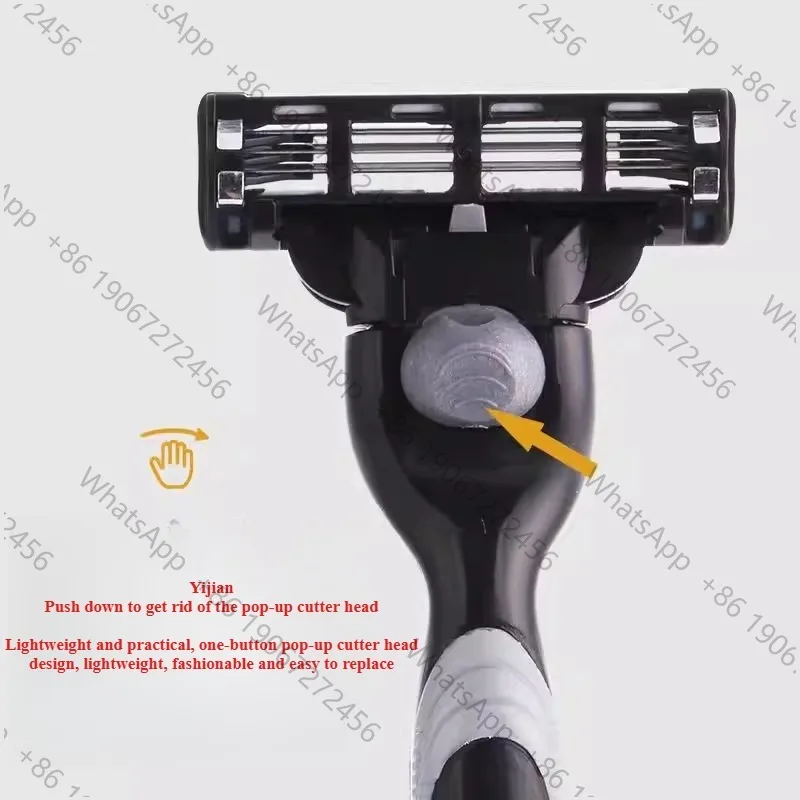 Manual razor, 3 layers, stainless steel cutter head, universal