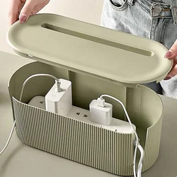 Large Plug Board Storage Box Cable Wire Organizer Cases Socket Wireless WiFi Router Bracelet Desktop Data Line Plug Holder Shelf