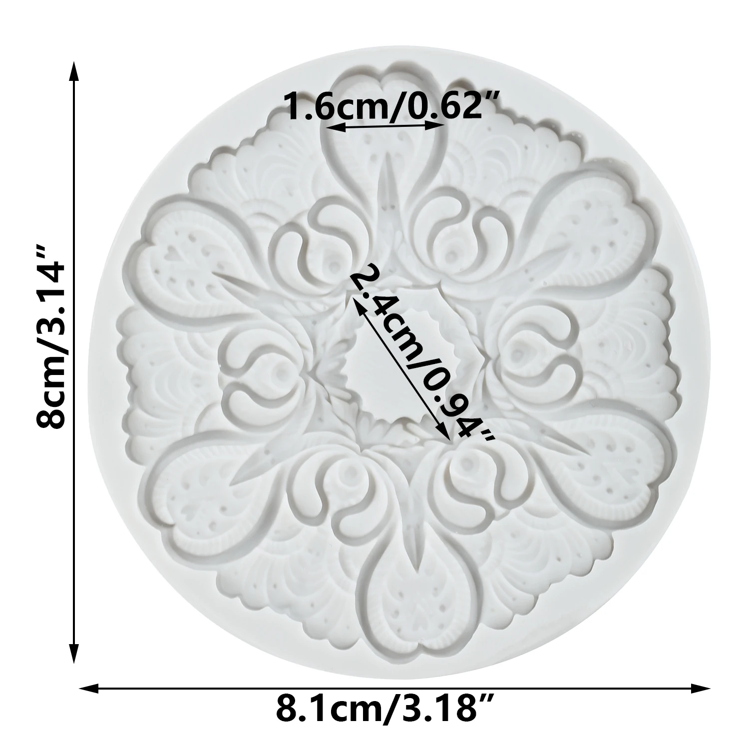 Baroque Style Silicone Mold Curlicues Scroll Lace Fondant Cake Decorating Tool Theme Cake Dessert Decorated Chocolate Candy Mold
