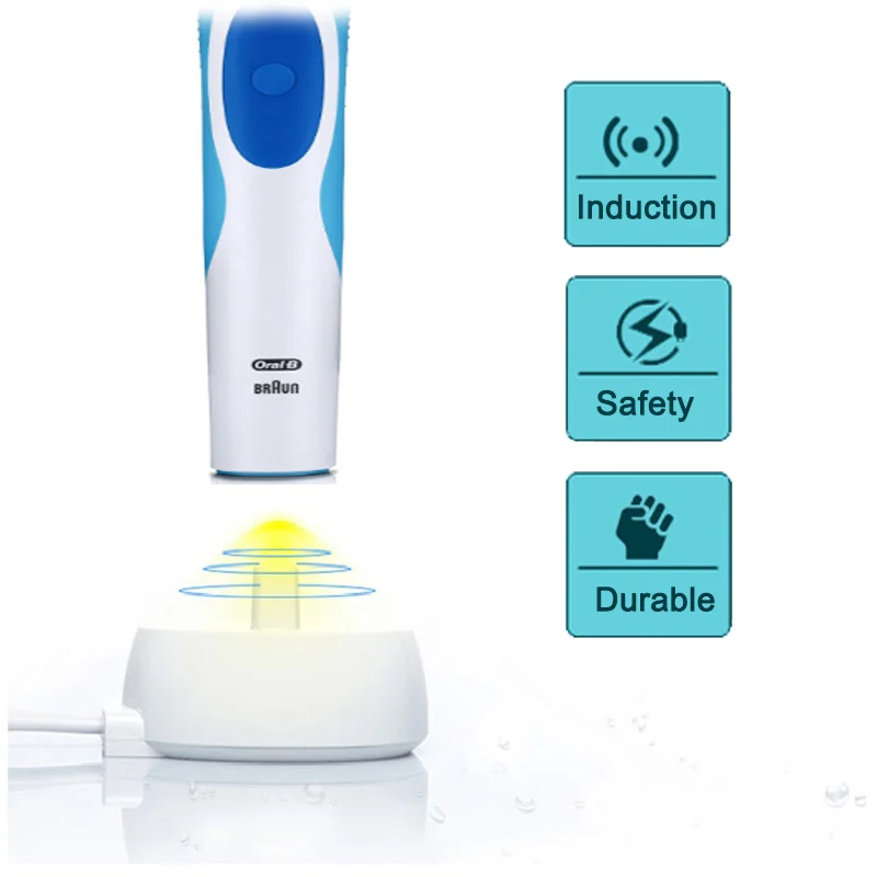 Электрическая зубная щетка индуктивное зарядное устройство Водонепроницаемая Зарядная база для Oral B электрическая зубная щетка серии es D12 iщетки 9000plus