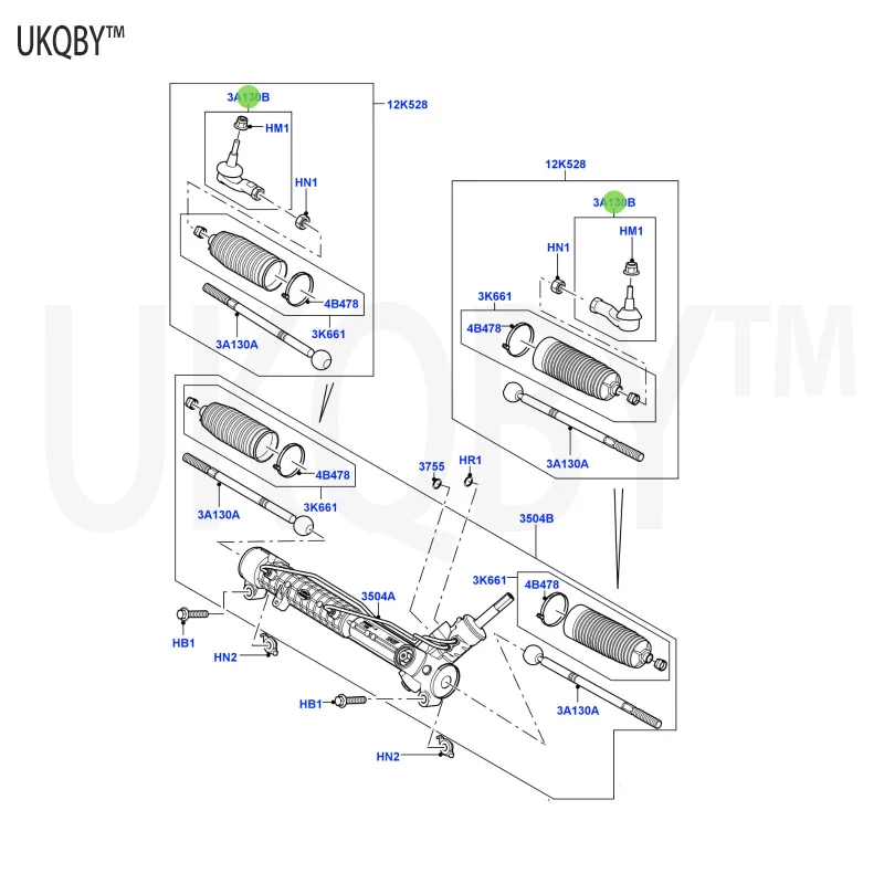 The fourth generation La nd Ro ve r Di sc ov e ry 2010 LR010672 end spindle connection